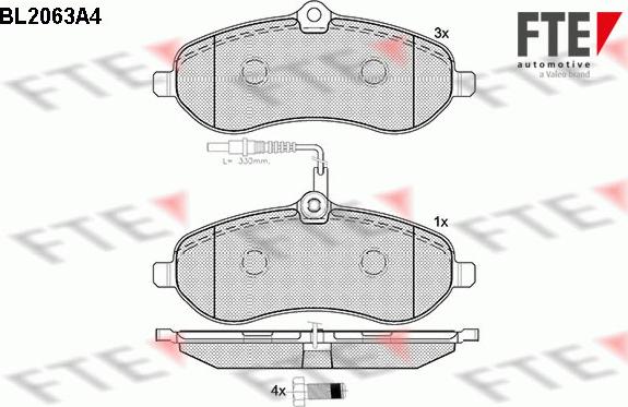 FTE 9010646 - Тормозные колодки, дисковые, комплект autosila-amz.com