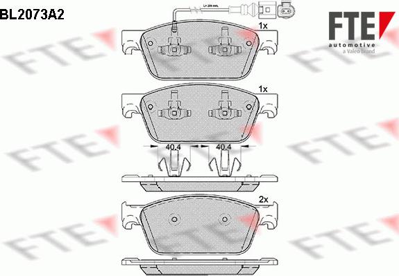 FTE 9010657 - Тормозные колодки, дисковые, комплект autosila-amz.com