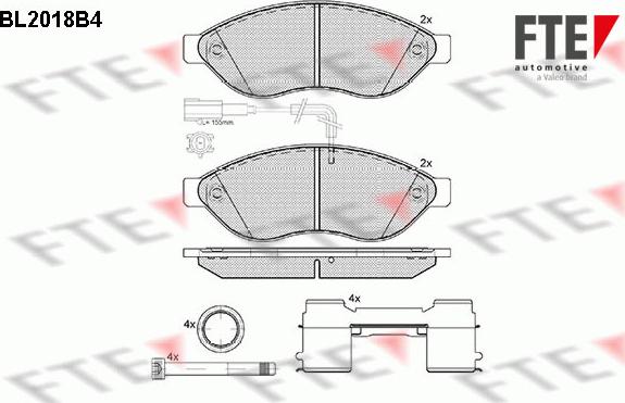 FTE 9010605 - Тормозные колодки, дисковые, комплект autosila-amz.com