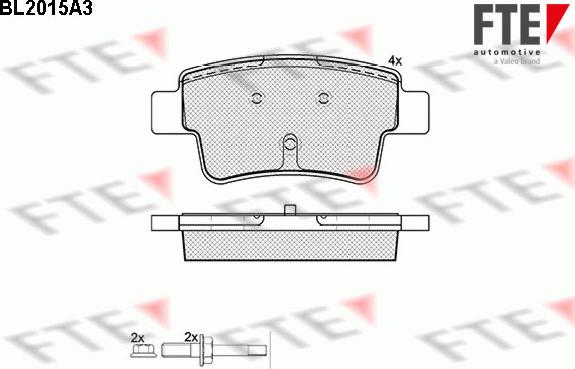 FTE 9010600 - Тормозные колодки, дисковые, комплект autosila-amz.com