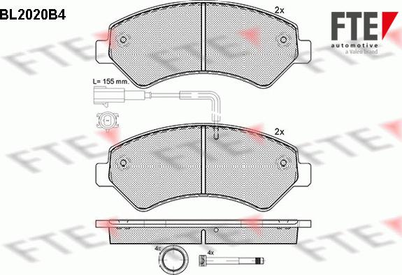 FTE 9010607 - Тормозные колодки, дисковые, комплект autosila-amz.com