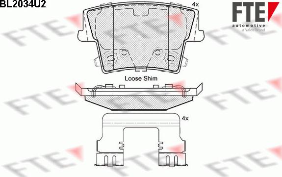 FTE 9010619 - Тормозные колодки, дисковые, комплект autosila-amz.com