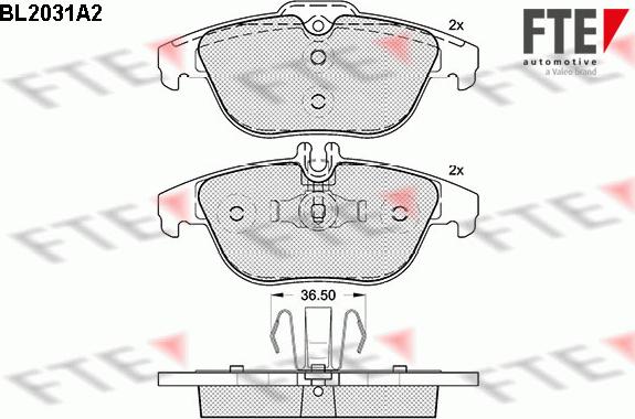 FTE 9010617 - Тормозные колодки, дисковые, комплект autosila-amz.com