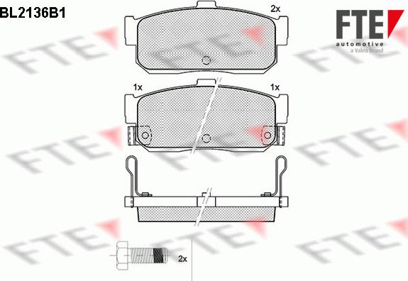 FTE BL2136B1 - Тормозные колодки, дисковые, комплект autosila-amz.com