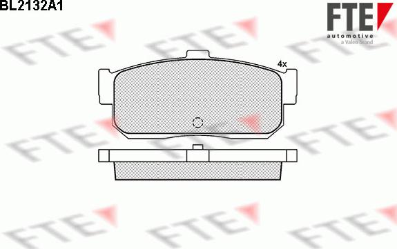 FTE BL2132A1 - Тормозные колодки, дисковые, комплект autosila-amz.com