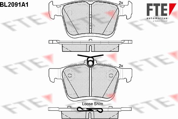 FTE 9010676 - Тормозные колодки, дисковые, комплект autosila-amz.com