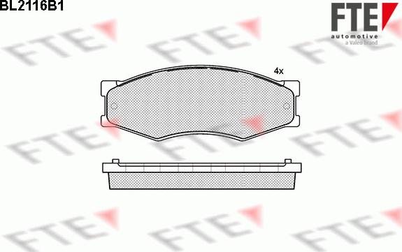 FTE BL2116B1 - Тормозные колодки, дисковые, комплект autosila-amz.com