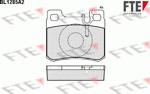 FTE BL1285A2 - Тормозные колодки, дисковые, комплект autosila-amz.com