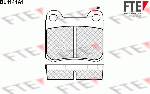 FTE BL1141A1 - Тормозные колодки, дисковые, комплект autosila-amz.com