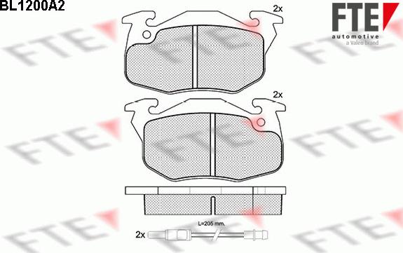 FTE 9010057 - Тормозные колодки, дисковые, комплект autosila-amz.com