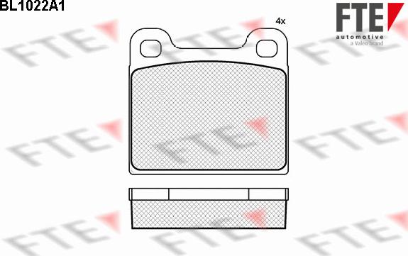 FTE BL1022A1 - Тормозные колодки, дисковые, комплект autosila-amz.com