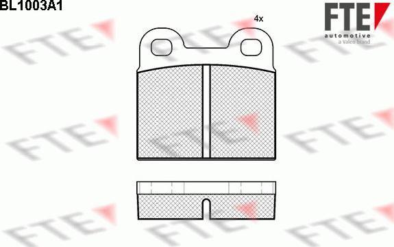 FTE BL1003A1 - Тормозные колодки, дисковые, комплект autosila-amz.com