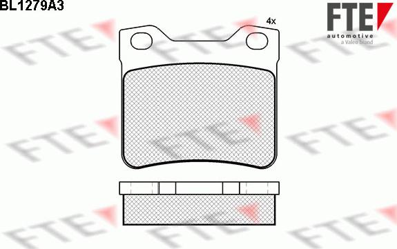 FTE BL1279A3 - Тормозные колодки, дисковые, комплект autosila-amz.com