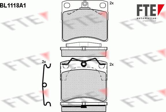 FTE BL1118A1 - Тормозные колодки, дисковые, комплект autosila-amz.com