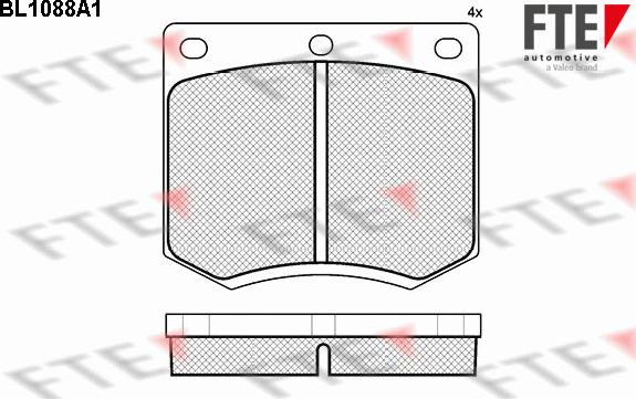 FTE BL1088A1 - Тормозные колодки, дисковые, комплект autosila-amz.com