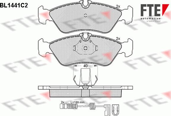 FTE 9010195 - Тормозные колодки, дисковые, комплект autosila-amz.com