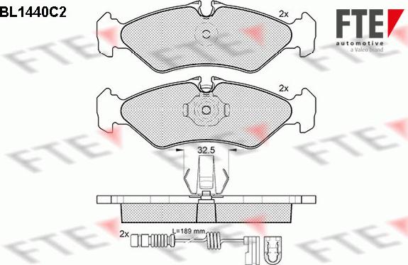 FTE 9010192 - Тормозные колодки, дисковые, комплект autosila-amz.com