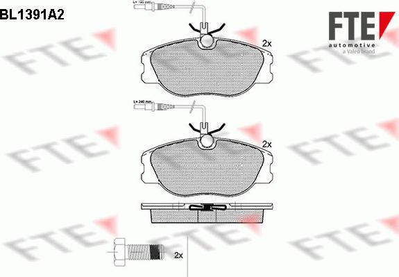 FTE 9010165 - Тормозные колодки, дисковые, комплект autosila-amz.com