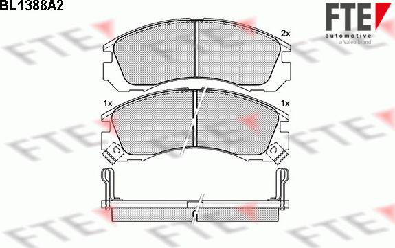 FTE BL1388A2 - Тормозные колодки, дисковые, комплект autosila-amz.com