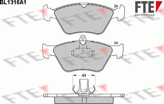 FTE 9010104 - Тормозные колодки, дисковые, комплект autosila-amz.com