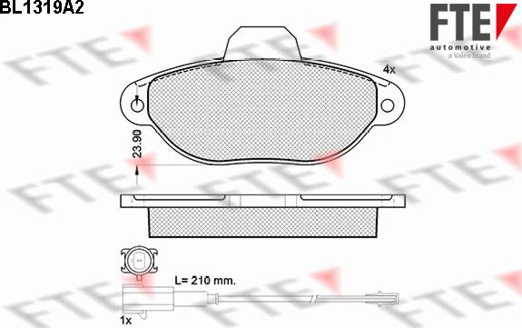 FTE 9010107 - Тормозные колодки, дисковые, комплект autosila-amz.com