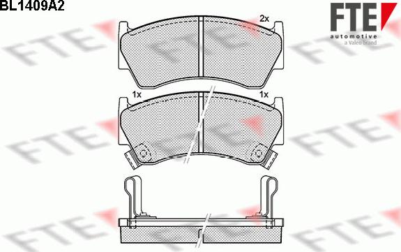 FTE BL1409A2 - Тормозные колодки, дисковые, комплект autosila-amz.com