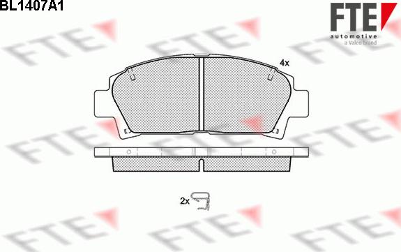 FTE BL1407A1 - Тормозные колодки, дисковые, комплект autosila-amz.com