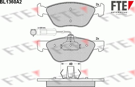 FTE 9010139 - Тормозные колодки, дисковые, комплект autosila-amz.com