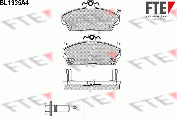 FTE 9010124 - Тормозные колодки, дисковые, комплект autosila-amz.com