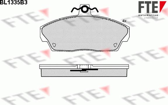 FTE BL1335B3 - Тормозные колодки, дисковые, комплект autosila-amz.com