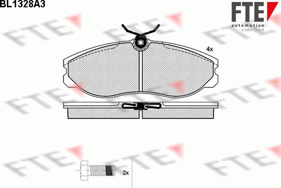 FTE BL1328A3 - Тормозные колодки, дисковые, комплект autosila-amz.com