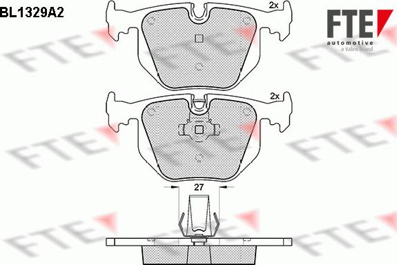 FTE BL1329A2 - Тормозные колодки, дисковые, комплект autosila-amz.com