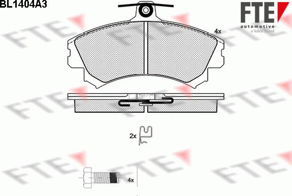 FTE BL1404A3 - Тормозные колодки, дисковые, комплект autosila-amz.com