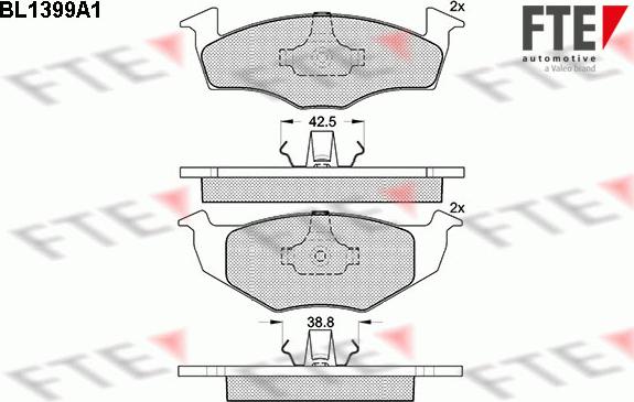 FTE BL1399A1 - Тормозные колодки, дисковые, комплект autosila-amz.com