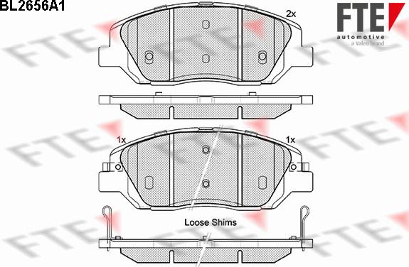 FTE BL2656A1 - Тормозные колодки, дисковые, комплект autosila-amz.com