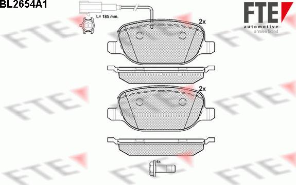 FTE 9010893 - Тормозные колодки, дисковые, комплект autosila-amz.com