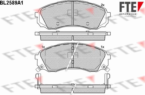 FTE 9010840 - Тормозные колодки, дисковые, комплект autosila-amz.com