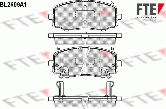 FTE 9010856 - Тормозные колодки, дисковые, комплект autosila-amz.com