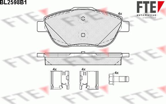 FTE 9010850 - Тормозные колодки, дисковые, комплект autosila-amz.com