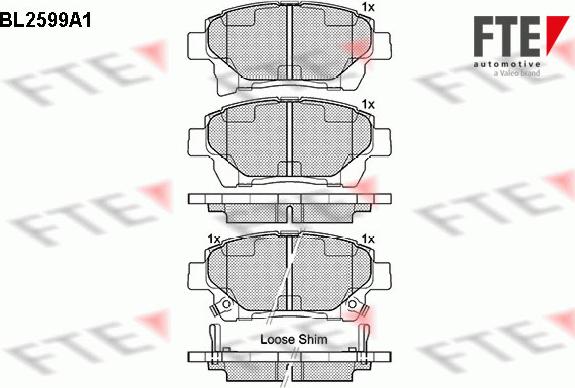 FTE BL2599A1 - Тормозные колодки, дисковые, комплект autosila-amz.com