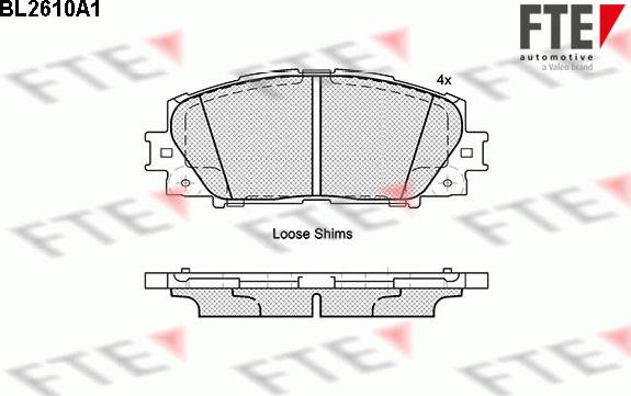 FTE 9010857 - Тормозные колодки, дисковые, комплект autosila-amz.com