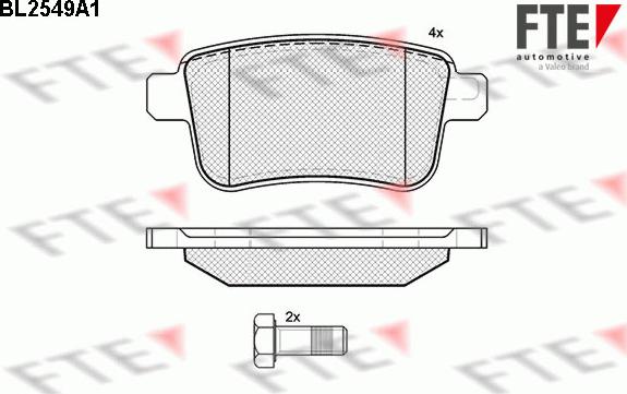 FTE 9010802 - Тормозные колодки, дисковые, комплект autosila-amz.com