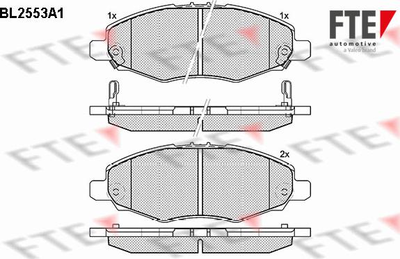 FTE BL2553A1 - Тормозные колодки, дисковые, комплект autosila-amz.com