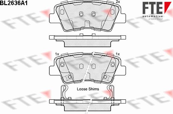 FTE BL2636A1 - Тормозные колодки, дисковые, комплект autosila-amz.com