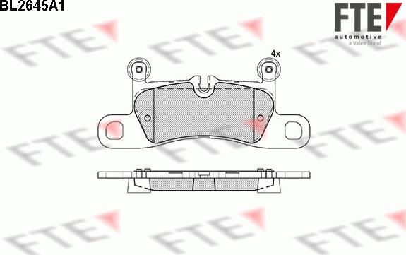 FTE BL2645A1 - Тормозные колодки, дисковые, комплект autosila-amz.com