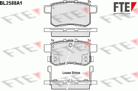 FTE 9010839 - Тормозные колодки, дисковые, комплект autosila-amz.com