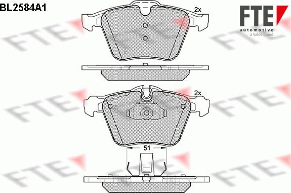 FTE 9010835 - Тормозные колодки, дисковые, комплект autosila-amz.com