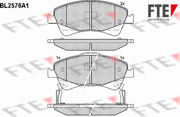 FTE BL2576A1 - Тормозные колодки, дисковые, комплект autosila-amz.com