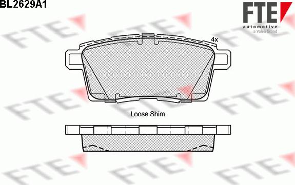 FTE 9010876 - Тормозные колодки, дисковые, комплект autosila-amz.com