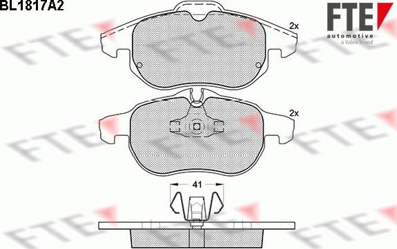 FTE 9010395 - Тормозные колодки, дисковые, комплект autosila-amz.com